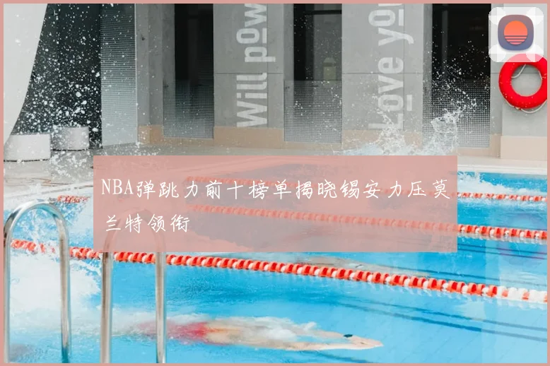 NBA弹跳力前十榜单揭晓锡安力压莫兰特领衔